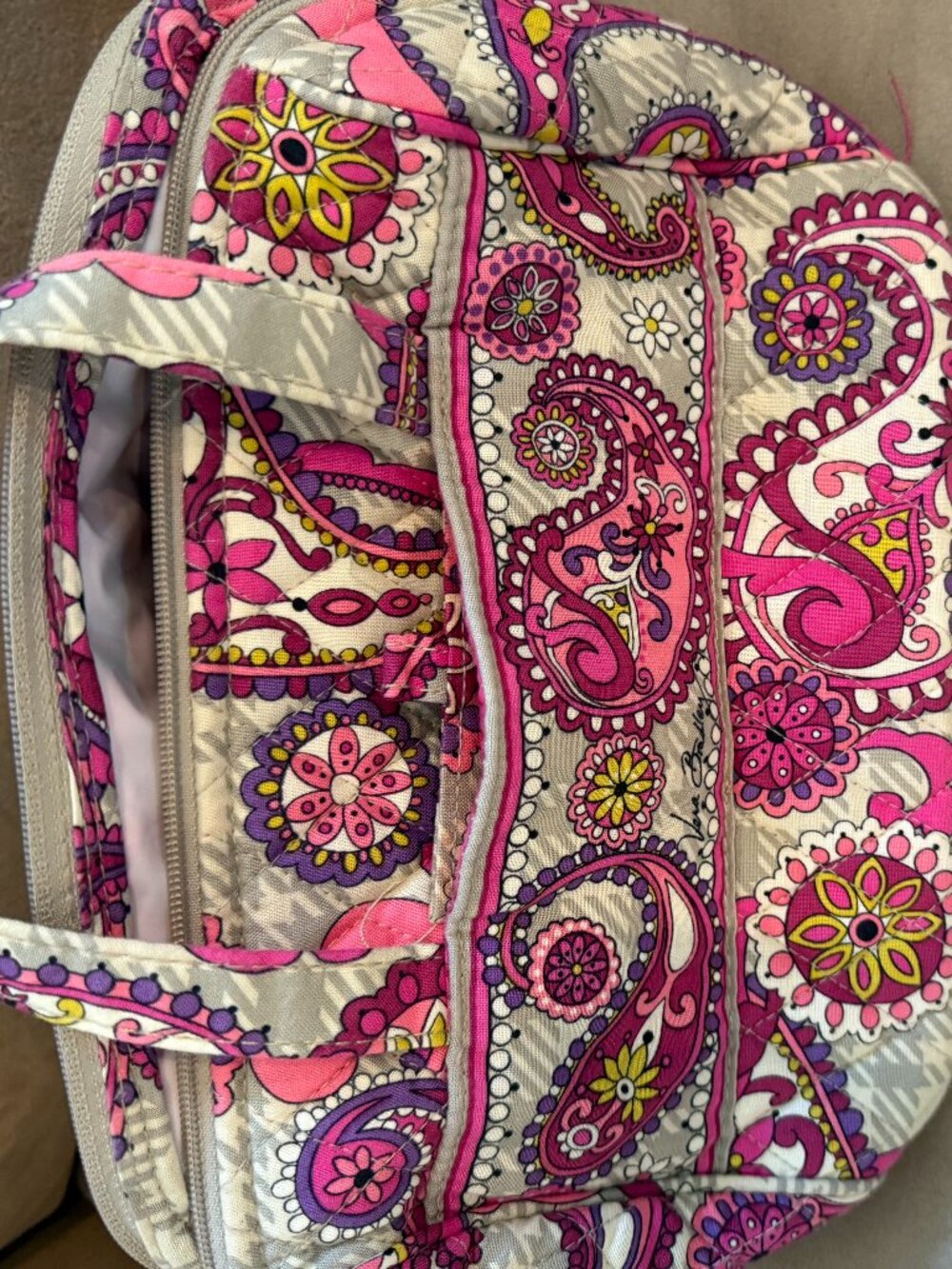 Vera Bradley lunch bag in Paisley Meets Plaid pattern
